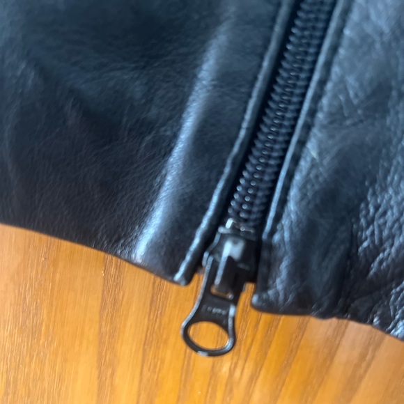 Black size Small Italian leather jacket made & purchase in Florence, Italy. - Picture 3 of 8